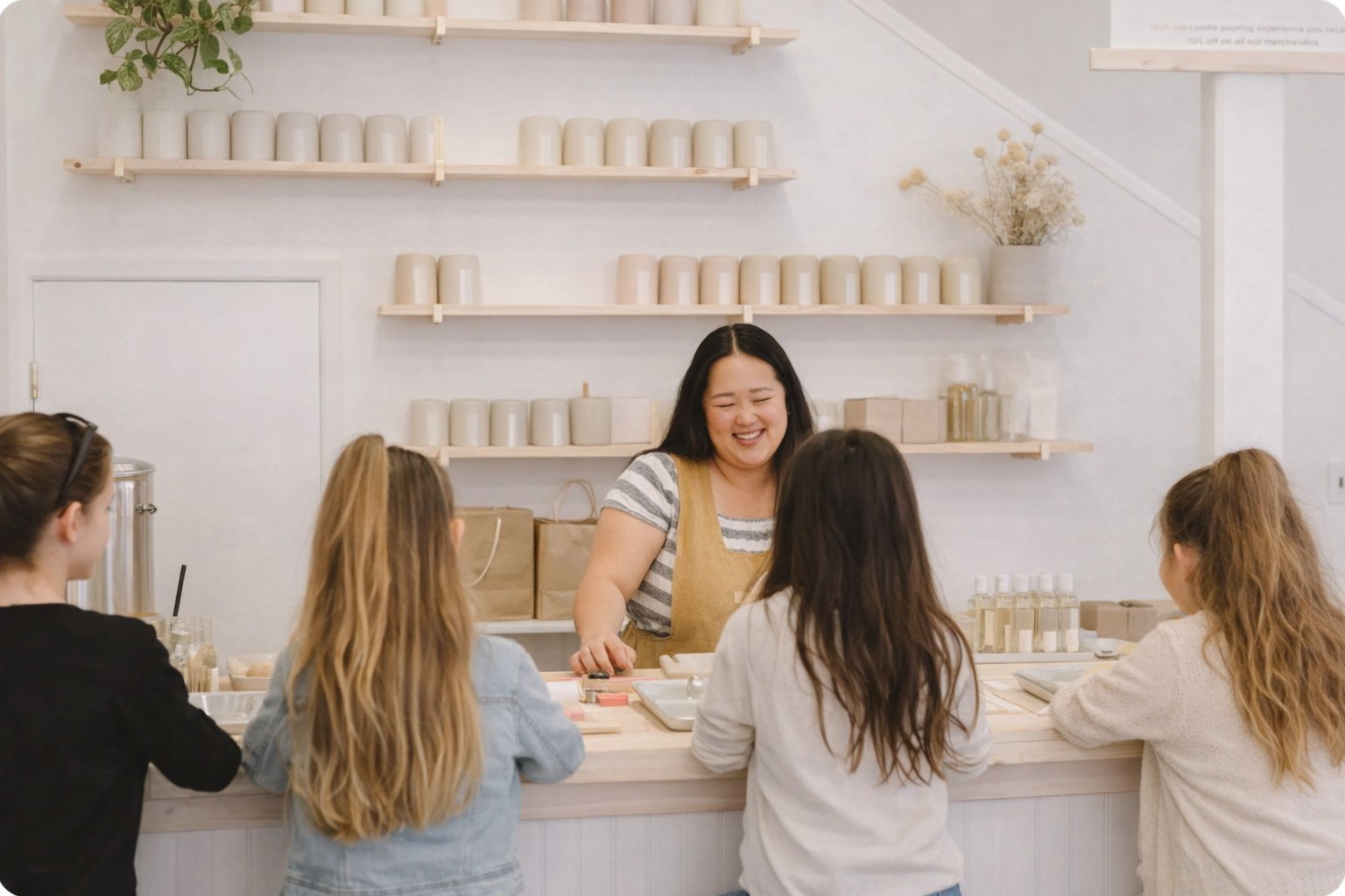 Guests creating fragrance together at Mayan Collective